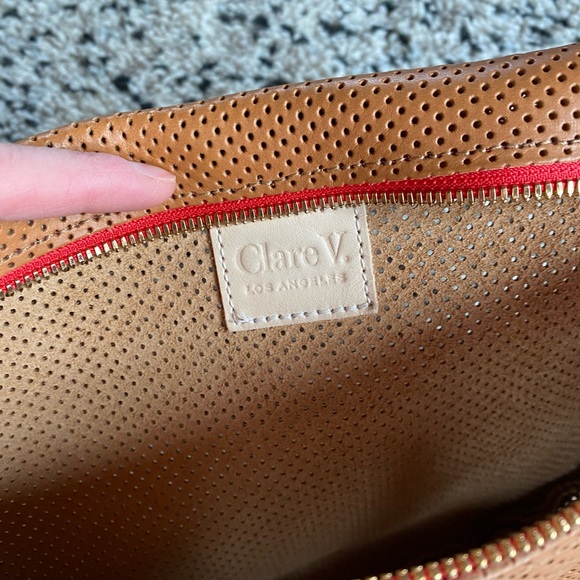 Clare V. Grande Fanny in Cuoio Perforated - Picture 4 of 7